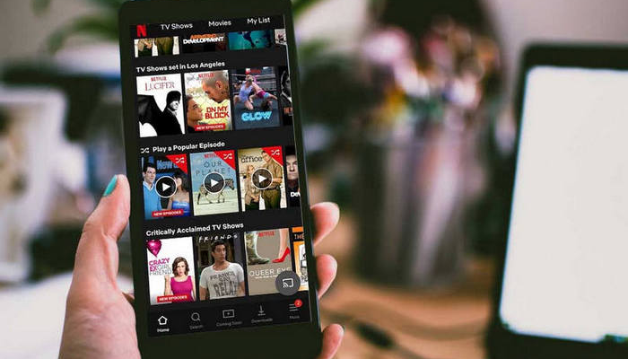 Netflix on smartphone
